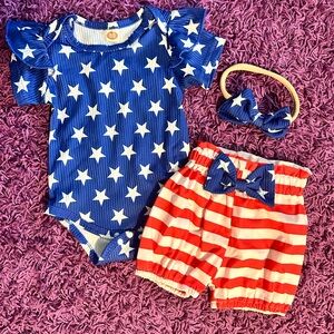 Baby girl flag outfit
